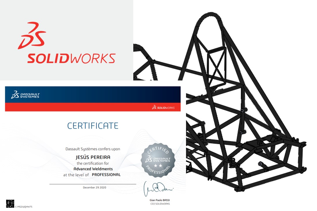 Collage of weldments in SolidWorks