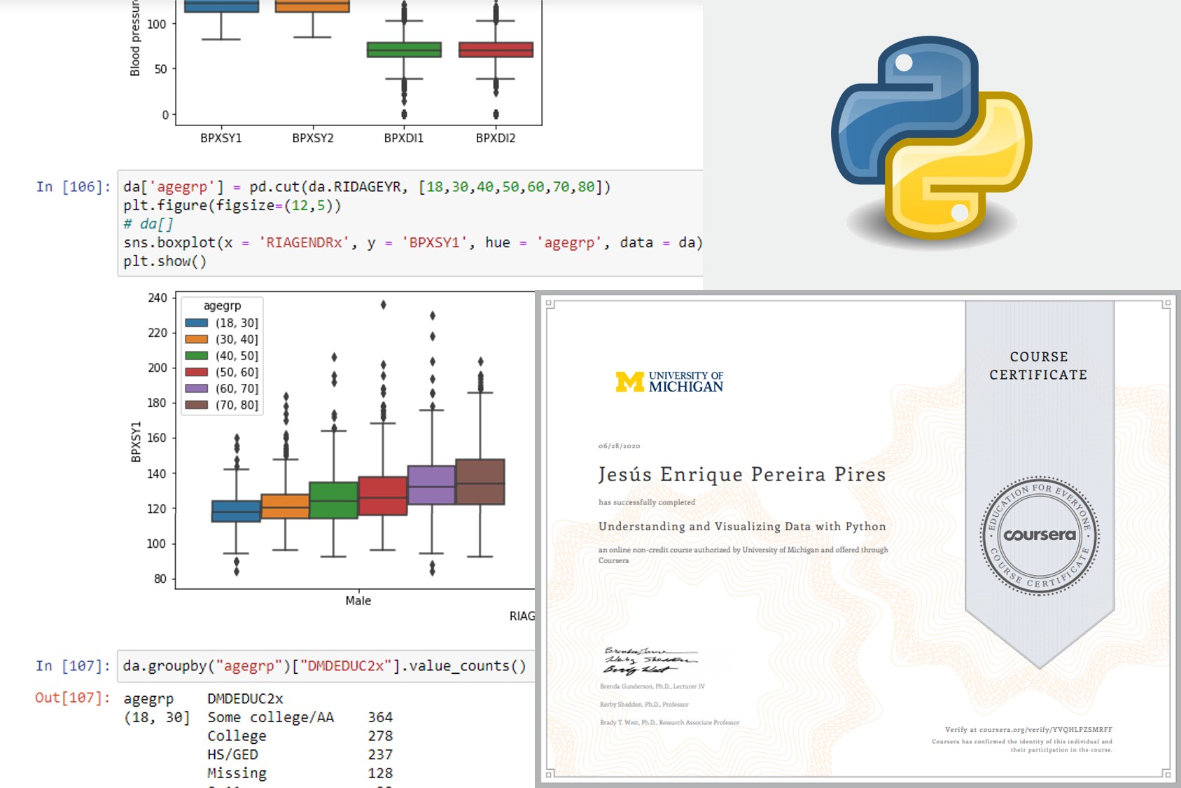 Collage of Python coding