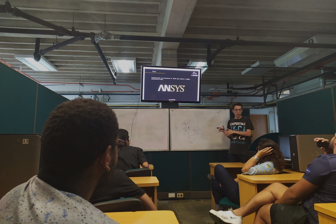 presentation of a project with the team